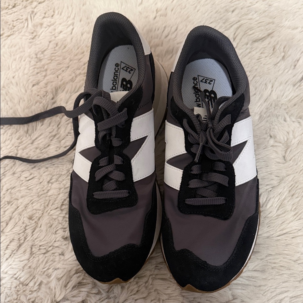 New Balance Black, White, and Gray Athletic Shoes
